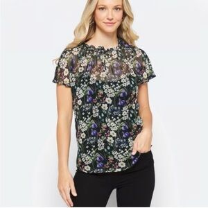 *NWT* AMOUR VERT Maisie Chiffon Sheer Blouse Summer Fields Size Medium New